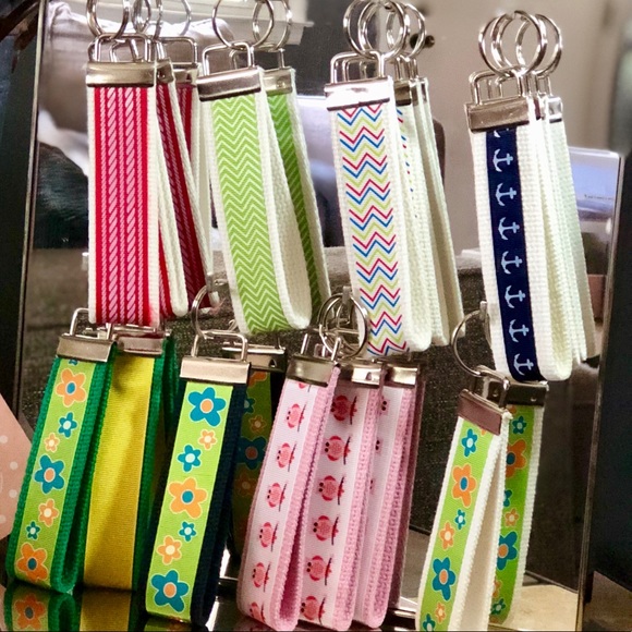 🏷️ Boutique Handmade Canvas Durable Keychains - Loop Multicolor & Pattern 2/$10 - Picture 2 of 6